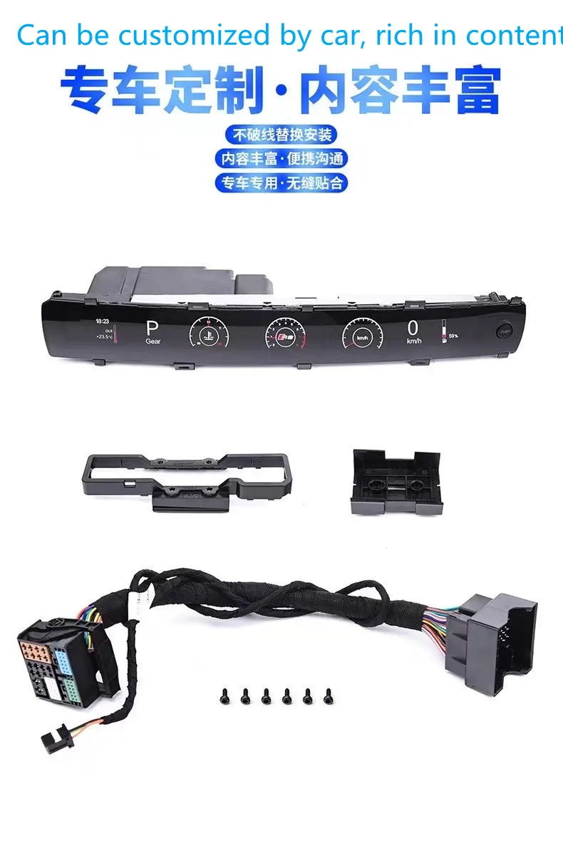 for audi a4 a5 a6 b9 c8 q7 car accessorie android car instrument dashboard display multimedia co pilot lcd instrument hd screen free global shipping