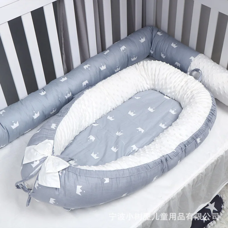 

Cotton Baby Crib with Mat Portable Baby Nest Toddler Bed Bassinet Infant Lounger Cunas Para El Bebe Newborn Sleeping Bumper