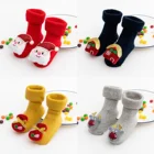Носки для маленьких мальчиков и девочек Keelorn, зимние теплые плотные рождественские нескользящие носки с мультяшным рисунком для маленьких девочек, детские аксессуары для одежды