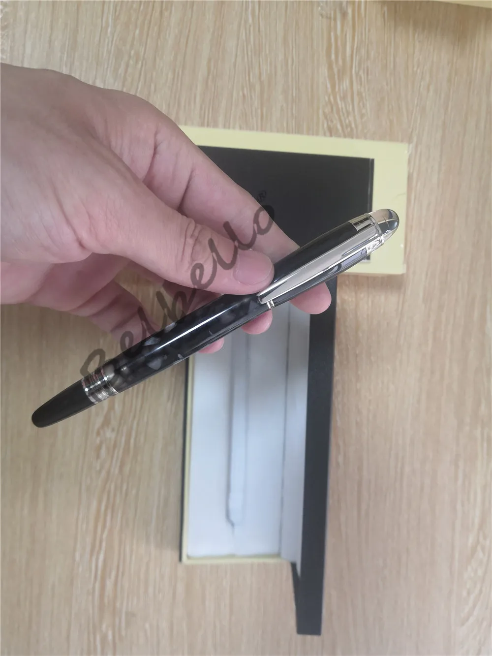 

High quality resin material cheap student ink pen luxury brand high-end office writing signature pen with box