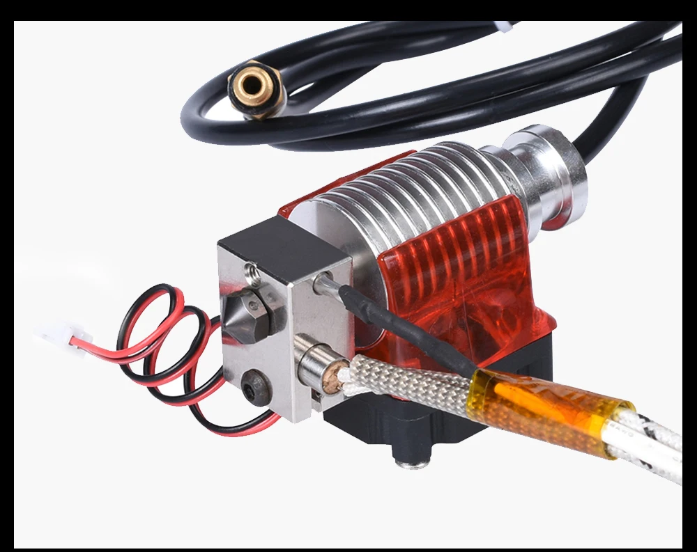 V6 j-головка Hotend экструдер для E3D V6 Боуден экструдер покрытый медным блоком закаленная стальная насадка+ вентилятор охлаждения PTFE части 3d принтера