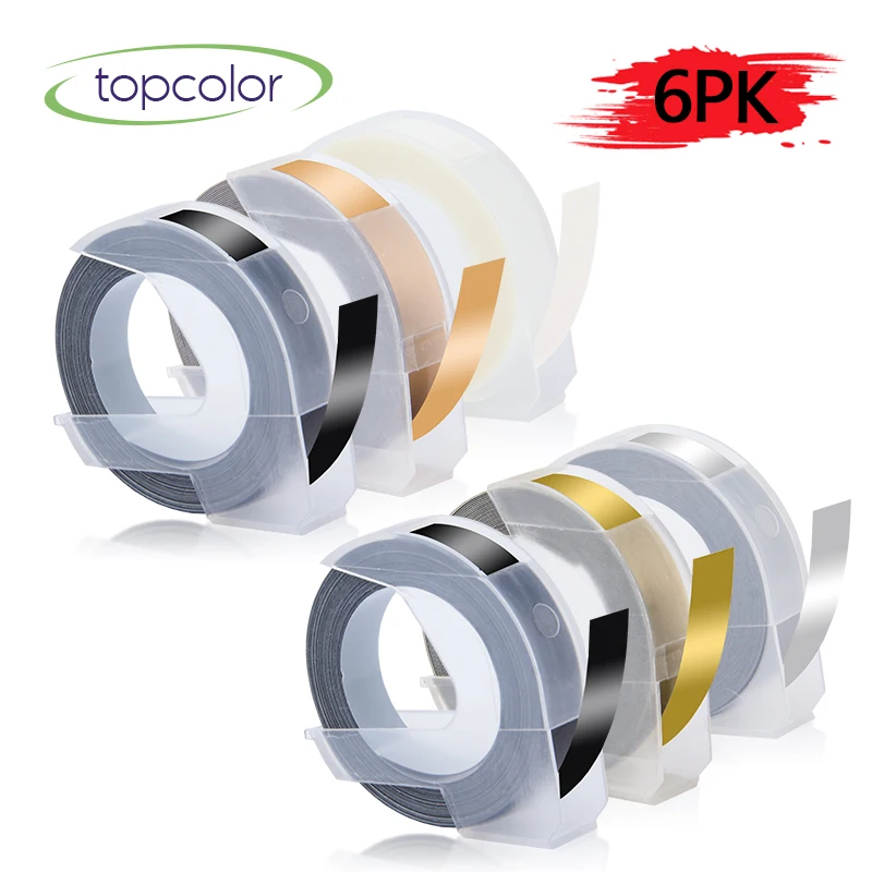 Топ цвет 9 мм тиснение этикетка лента пластиковая Замена производитель Этикеток