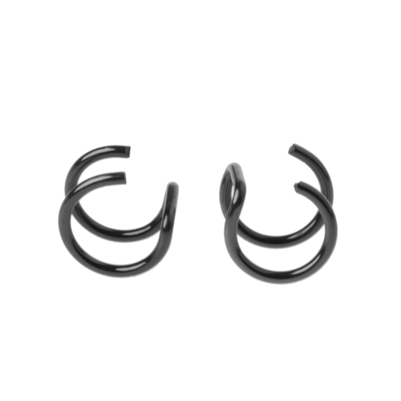 Титановые 2 кольца клипсы для ушей на спиральный хряща кольцо без пирсинга