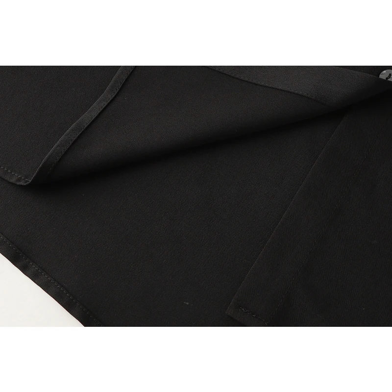 Женская винтажная рубашка с длинным рукавом черная Свободная Повседневная