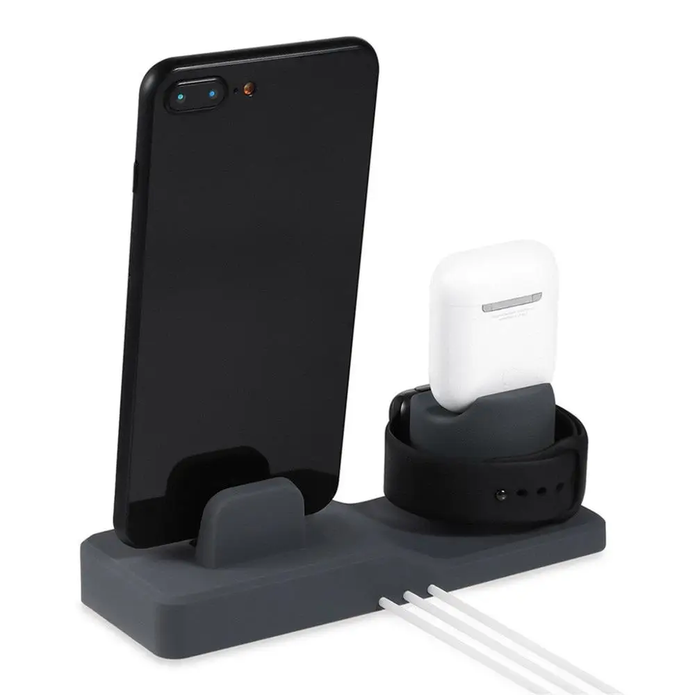 3 в 1 Подставка для зарядки док станция зарядное устройство Держатель iPhone 11/Pro Max