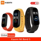 Смарт-браслет Xiaomi Mi Band 5, 6 цветов, AMOLED-экран, пульсометр, фитнес-трекер, спортивные водонепроницаемые Смарт-часы
