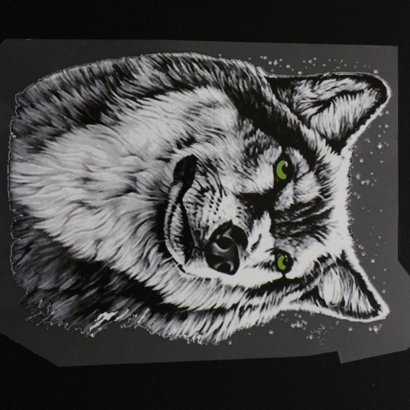 Наклейка для переноса тепла нашивки с изображением волка моющаяся аппликация