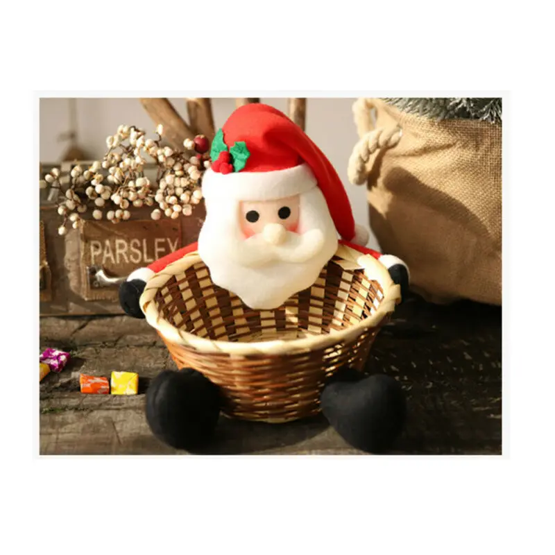 Рождественская корзина для конфет Детская большая коробка подарок