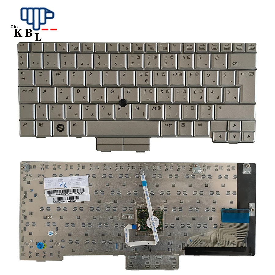 Оригинальная новая клавиатура для ноутбука HP 2730P серебристого цвета с