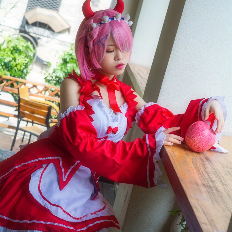 

Life in a different world from zero REM RAM Maid Dress Anime Cosplay Costume Halloween Costumes For Women Sexy Dresses Lolita