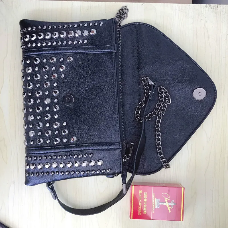 Women Skull Messenger Small Mini Bag Rivet Clutch Envelope Crossbody Punk Shoulder | Багаж и сумки