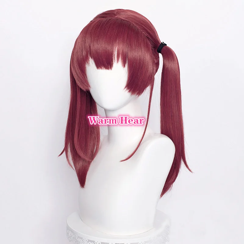 ВТюбер Хошоу Марин Парик Hololive Girls Ютубер Косплей Длинные прямые волосы в двойное пучок короткой основе синтетические волосы + шапочка для парика.
