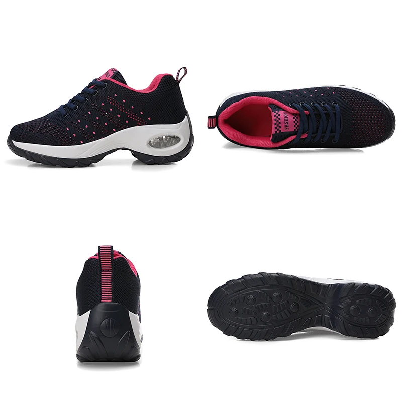 Женская Легкая удобная обувь для бега визуально увеличивающая рост Дышащие