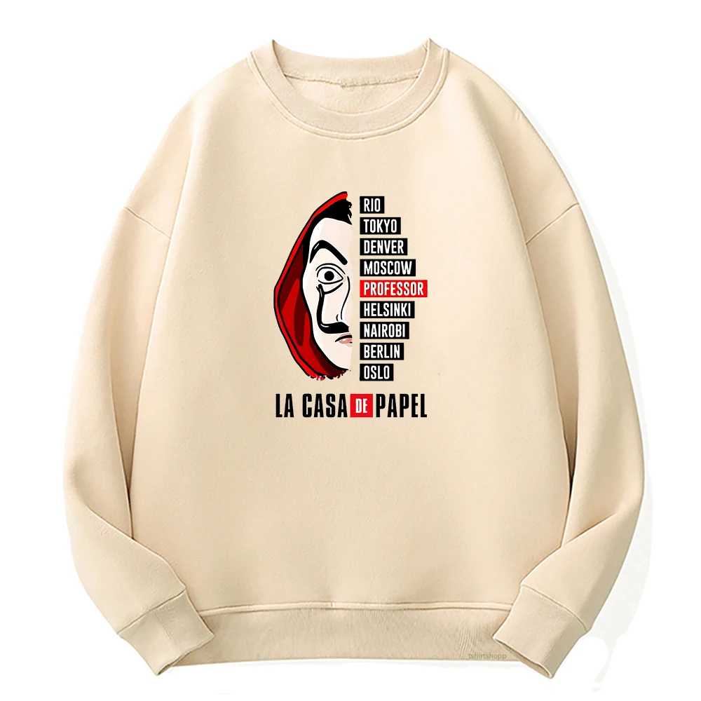

Anime La Casa De Papel Hoodie Women House of Paper Hoodies Woman Harajuku Manga Tokio Hoody Crew Neck Pullovers Sweatshirt