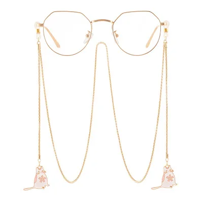 Подвеска в стиле Ins с длинным хвостом и котом золотая цепочка со змеиным