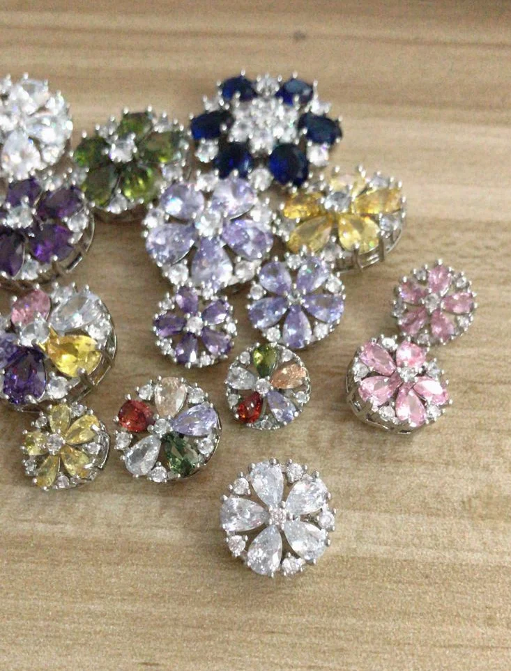 5 шт./партия пуговицы с кристаллами циркона для роскошного Кашемирового пальто