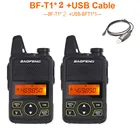 2 шт. Baofeng BF-T1 мини Детская рация Ham двухстороннее радио comunicador BFT1 портативная рация USB HF трансивер