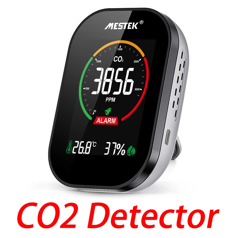 

Air Monitor CO2 Carbon Dioxide Detector Greenhouse Warehouse Air Quality Temperature Humidity Monitor Fast Measurement CO Meter