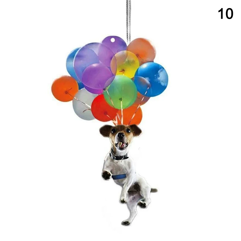 

Подвесное украшение для автомобиля в виде милой кошки, собаки, зеркало заднего вида, Стайлинг автомобиля, интерьерные аксессуары для украше...