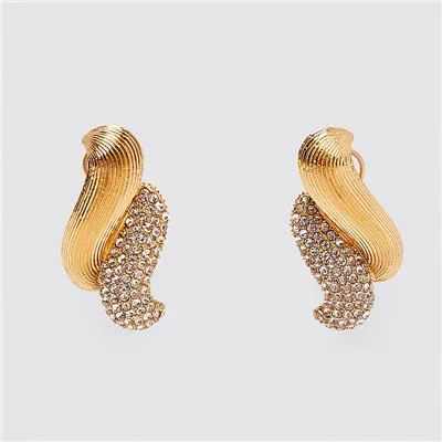 JURAN ZA, новая мода, геометрические висячие серьги с кристаллами,, Boho, ручной работы, висячие серьги для женщин, ювелирное изделие, подарок - Окраска металла: 52966-WH