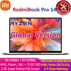 Новейший xiao Mi Pro 14 ноутбук AMD Ryzen R5 5500UR7 5700U 16 Гб DDR4 512 Гб PCIe SSD глобальная версия Win10 Pro ноутбук компьютер