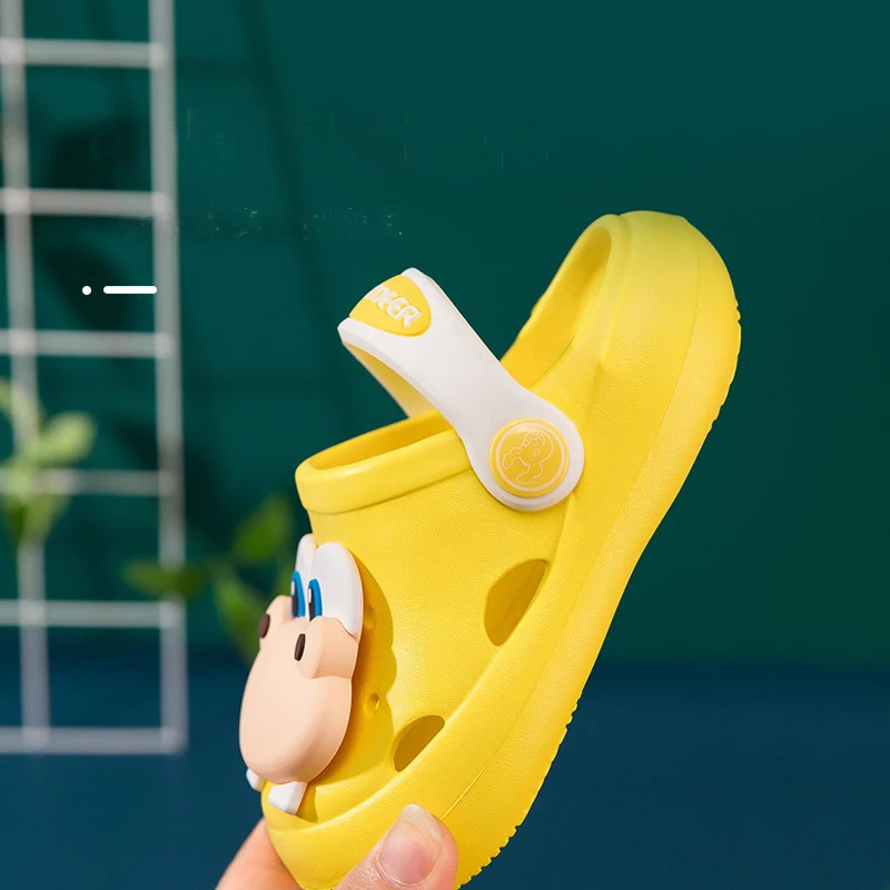 

Summer Children Cave Shoes Cute Cartoon Anti-Slip Breathable Baby Slippers Indoor Home Shoes Waterproof Rain Beach Kids Sandals