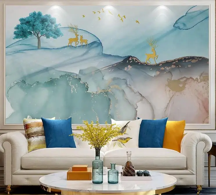 На заказ любой размер 3D обои домашний Декор Гостиная абстрактный акварельный