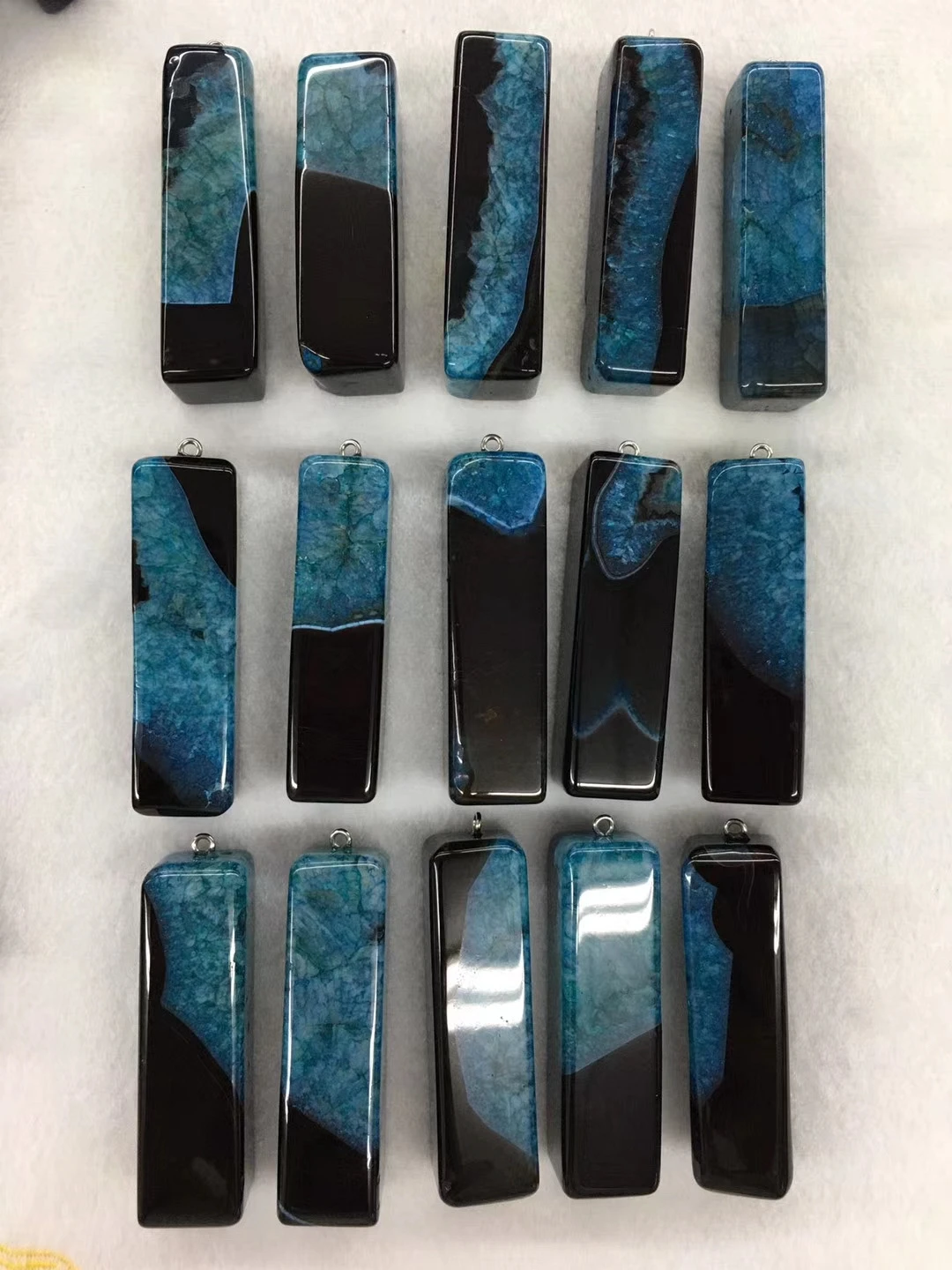 Оптовая продажа цена 10 шт./упак. натуральный голубой Кварцевый агаты кулон из