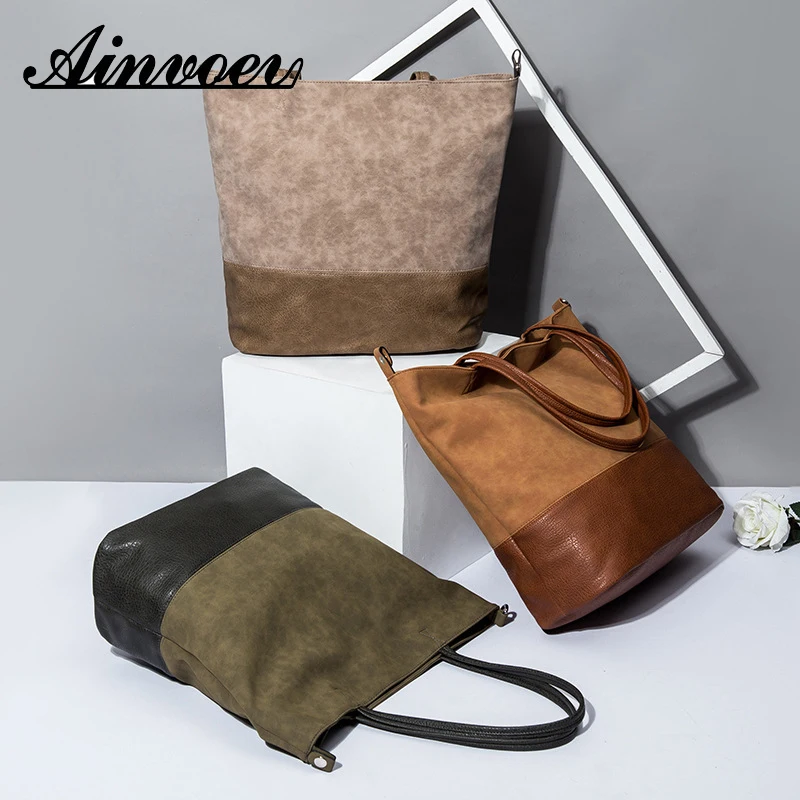 Ainvoev женская модная повседневная сумка на молнии через плечо вместительная