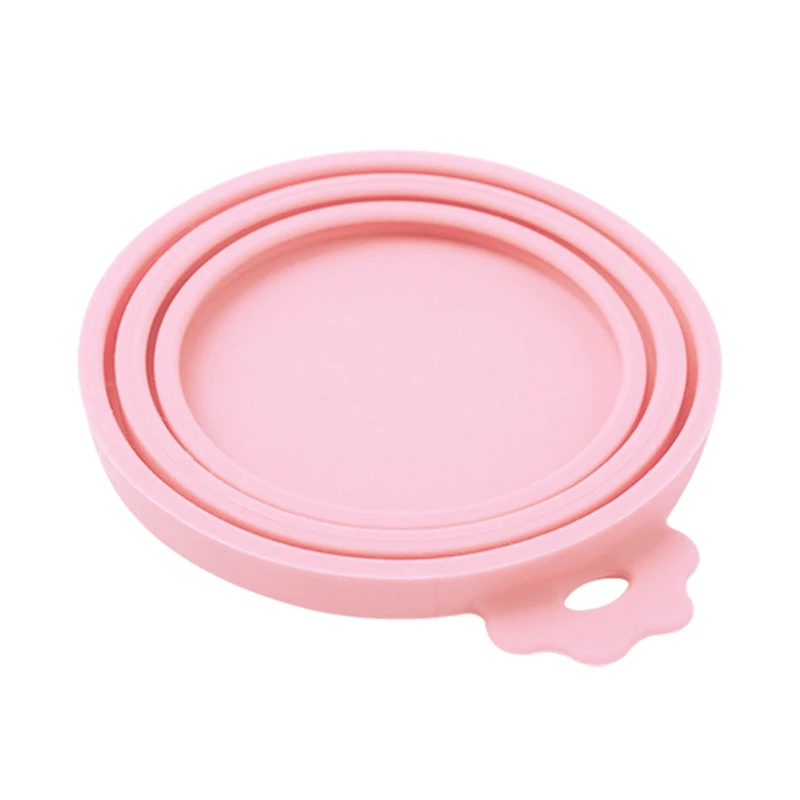 Pink Консерва с едой для животного крышка/силиконовая крышка жестяной банки для собаки и кошки силиконовая форма ПЭТ пищевая Крышка силиконовая постельное белье крышка бутылки для хранения - Цвет: Pink