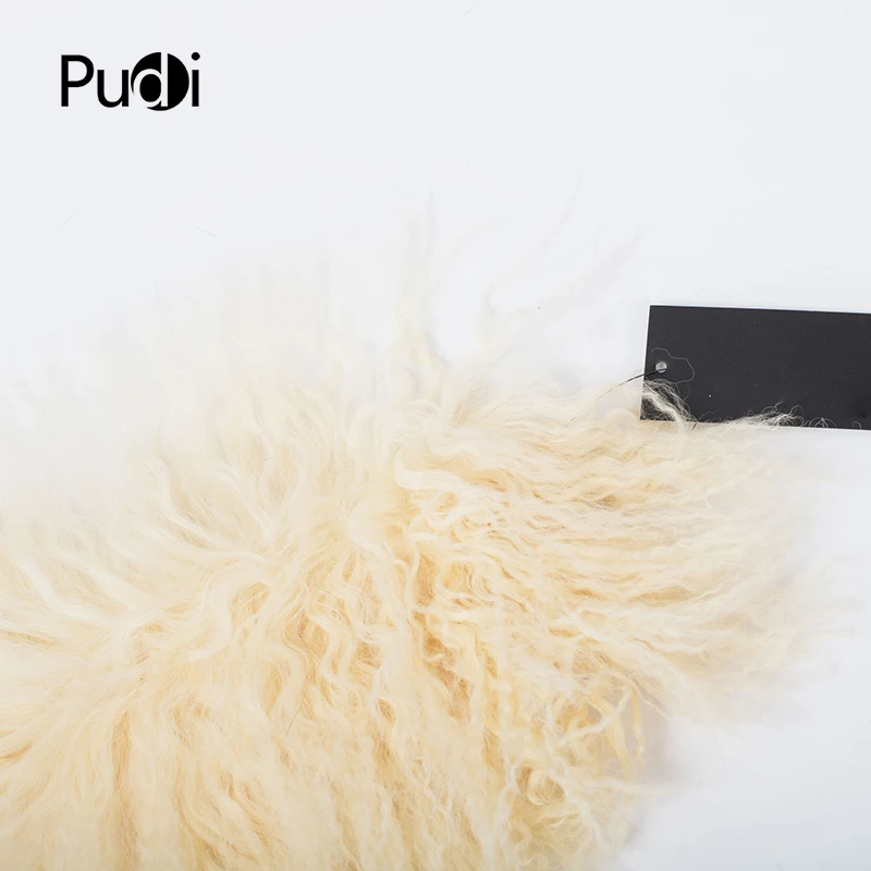 

Pudi SF709 New Fashion Women's Real Sheep Fur Scarf 100% Warm Wool Scarves Wraps Quality A