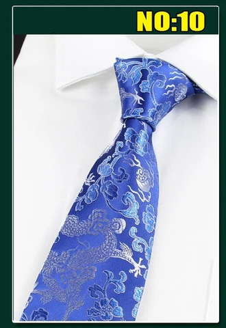 Китайский дракон галстук из натурального шелка Ретро Цветочный галстук 9 см Широкие Свадебные Галстуки талисман мужские галстуки подарок животное изготовление на заказ