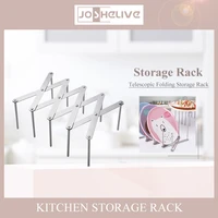 2 pack extendable pot lid holders multipurpose steamer rack pans glasses holder flexible plate organizer kitchen bakeware