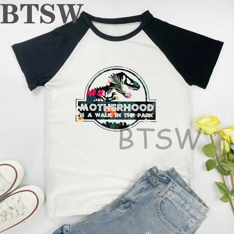 

Summer Women T-shirt Mama Mom Motherhood Dinosaur Printed Tshirt Casual Tops Fashion Hip-hop T Shirt Funny Streetwear
