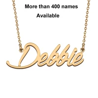 cursive initial letters name necklace for debbie birthday party christmas new year graduation wedding valentine day gift