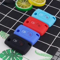 2 buttons silicone remote key case protect cover for peugeot 107 207 307 307s 308 407 607 for citroen c2 c3 c4 c5 c6 c8