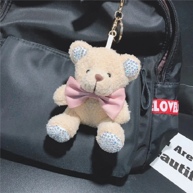 

New Styles Keychain Teddy Bear Stuffed Animals Doll Plush Key Chain Toys Give Cute Birthday Present Keyring