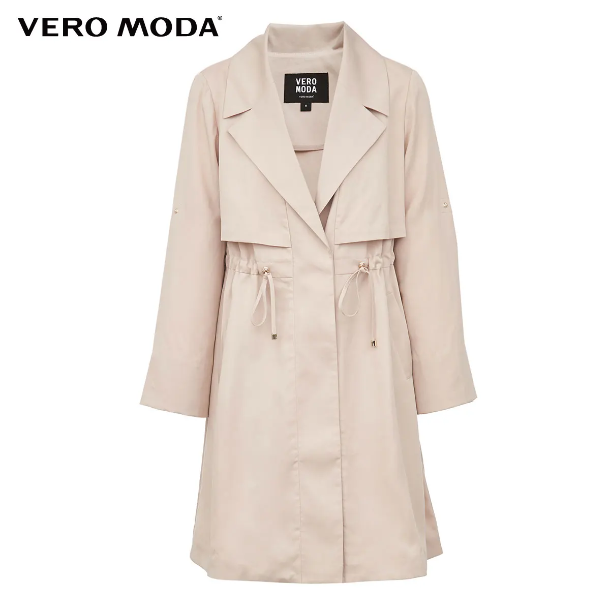 

Vero Moda Women's Retro Lapel Drawstring Waist Trench Coat | 319321512