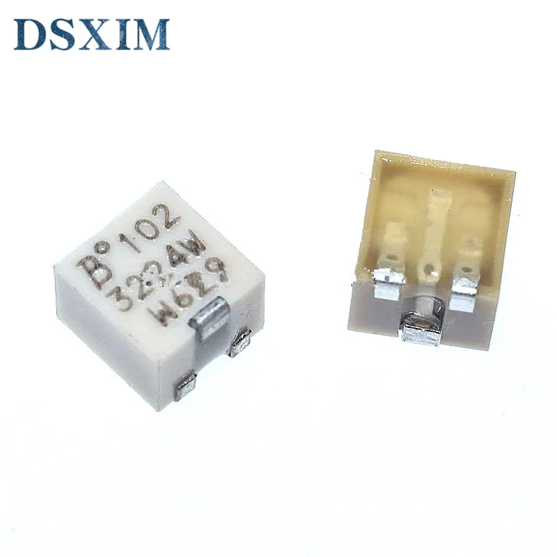 Оригинальный 3224W 1 триммер SMD потенциометр с регулируемым сопротивлением 1K 2K 5K 10K
