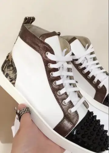 Beertola Men's Casual Shoes Designers Spikes Zapatos De Hombre 2019 Black Fashion Men Flats Party Big Size Mixed Color | Обувь