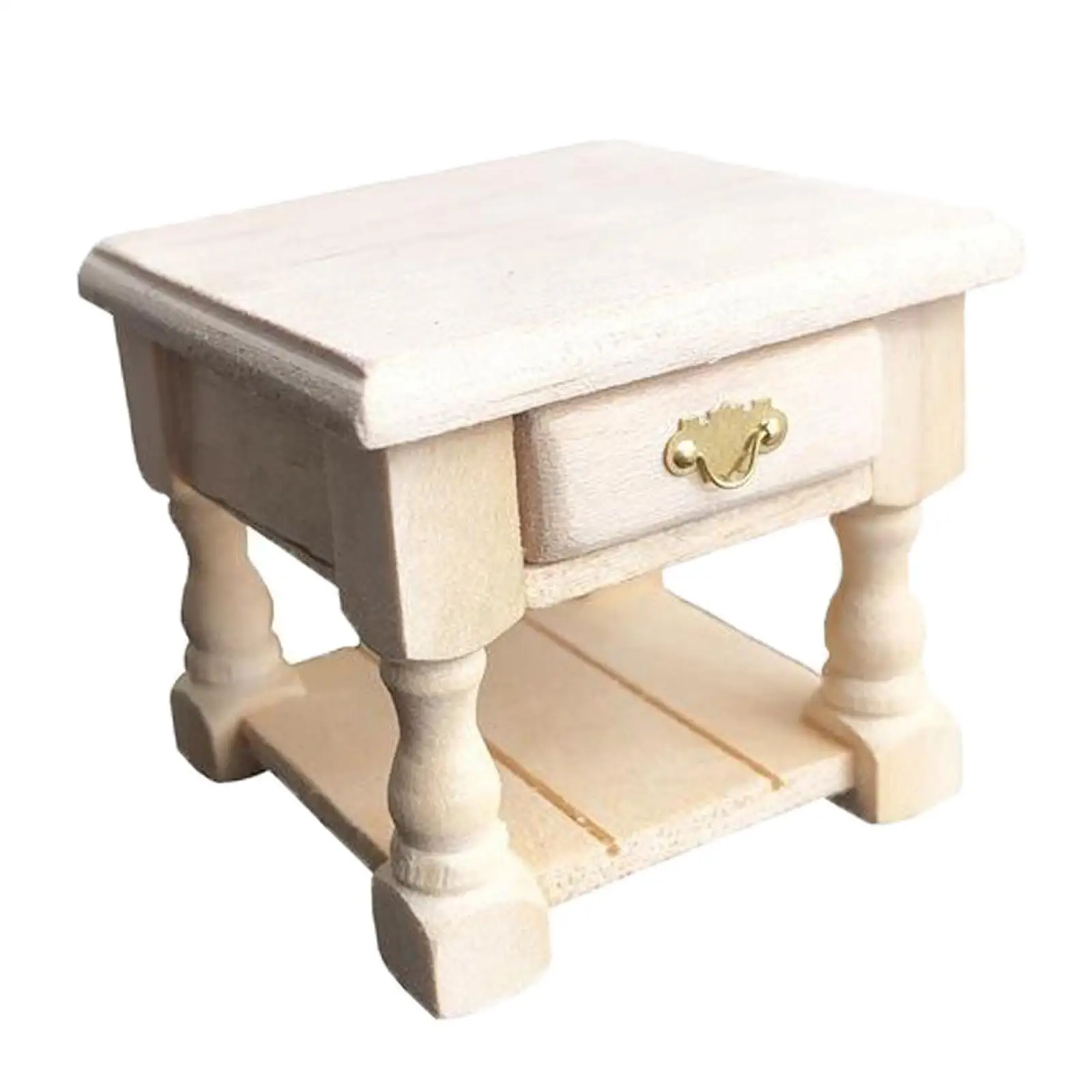 

Wood 1/12 Scale Dollhouse End Table Fairy Landscape Decor Accessories Gifts