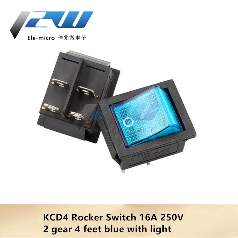 KCD4 клавишный переключатель кнопка вкл. Выкл. 2 положения 4 Pin 6 электрическое