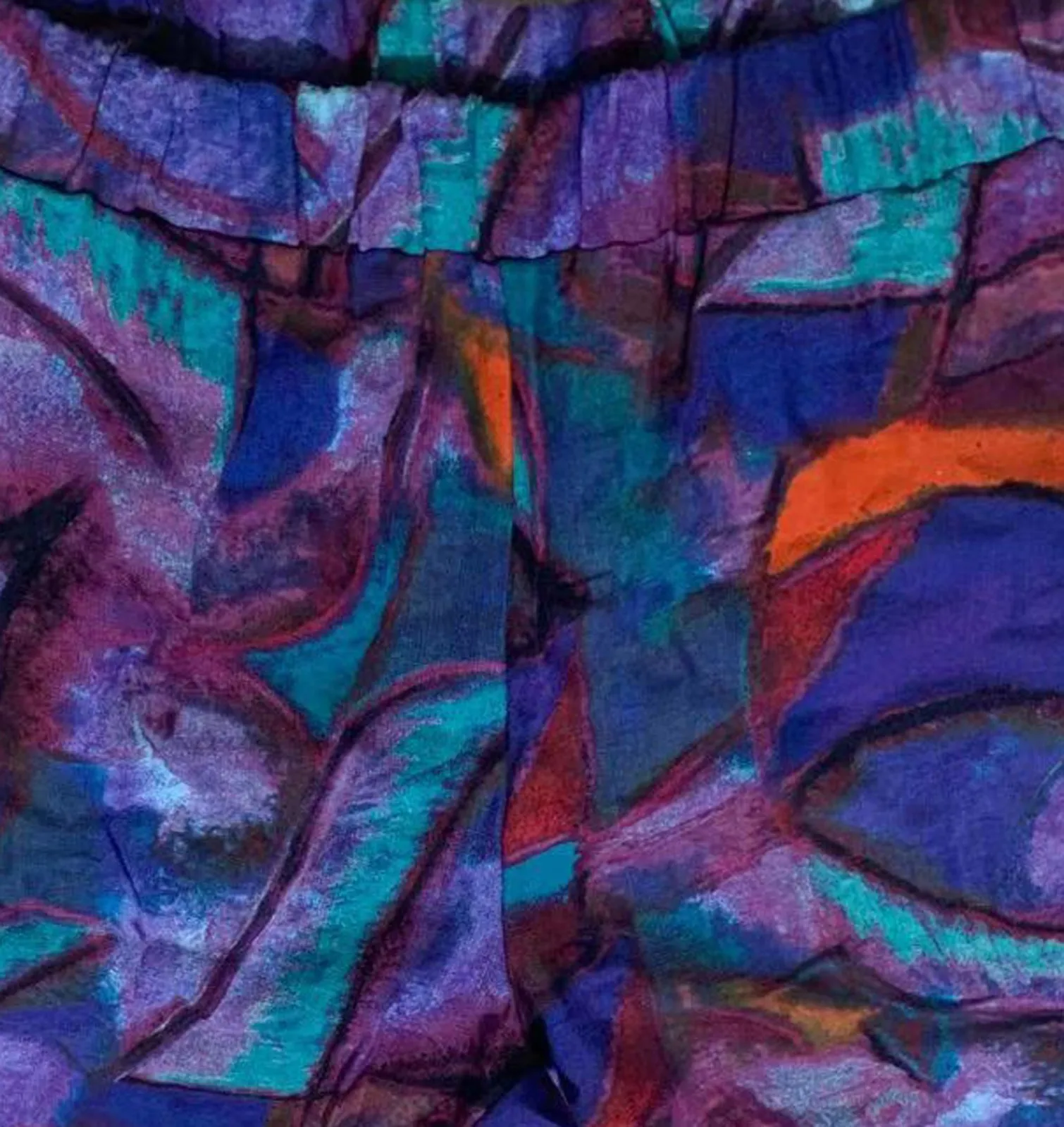 Feitong граффити геометрические РЕТРО брюки женские свободные для отдыха забавные