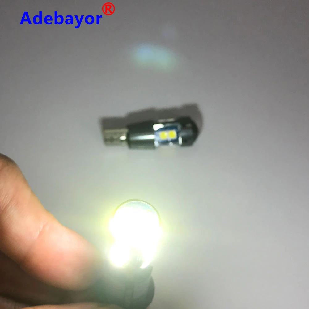 50 шт. T10 CANBUS без ошибок W5W 3030 светодиодный 10smd автомобильный внутренний купольный
