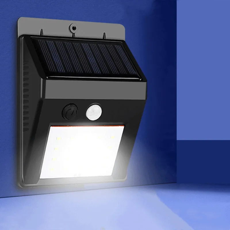 

20/100 LED Solar Light PIR Motion Sensor Wall Powered Sunlight Solar Lamp Outdoor Waterproof Garden Decoration Wide Angle Lights