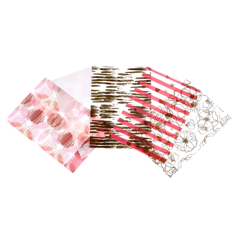 

50Pcs Creative Plume Plastic Bag Cookie Candy Bags Wedding Birthday Favors Birthday Party Snack Gift Bag Packaging Gift