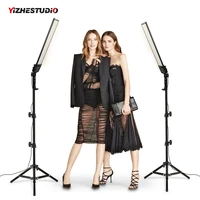 yizhestudio 2 packs photography led studio lighting kit bi color 3200 5500k studio kits with 2m light stand for youtube portrait