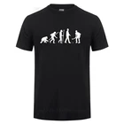 Футболка хоккейера Evolution Field, забавный подарок на день рождения для мужчин, отца, мужа, парня, ребенка, хлопковая футболка с коротким рукавом и круглым вырезом