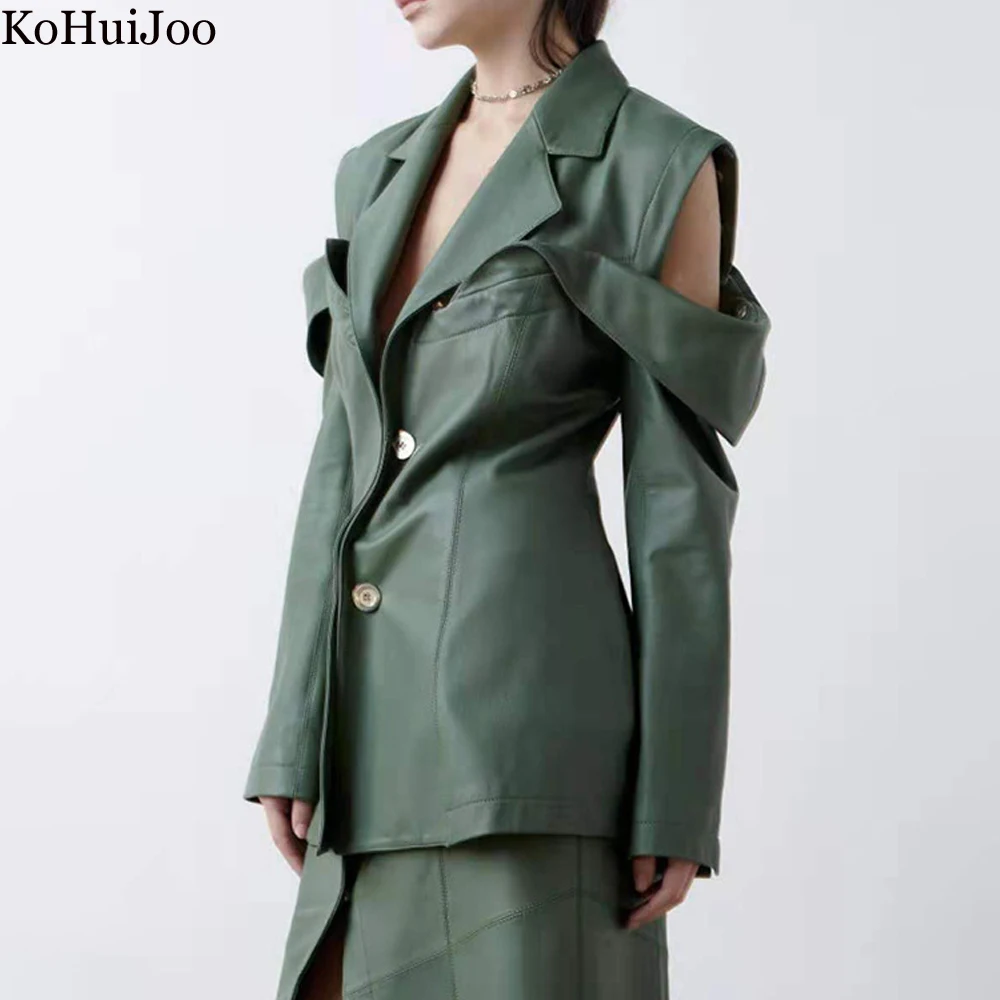 

Женский однобортный Блейзер, подиумный элегантный офисный блейзер с длинным рукавом