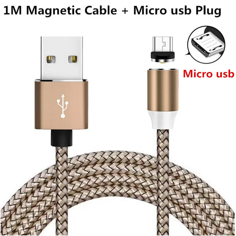 For Micro usb 1 м светодиодный магнитный usb-кабель для moto rola moto G2 G3 G4 E4 E5 G6 PLUS PLAY G7 one power p30 note Z force M Z2 Play Z4 Z3 X4 X5 Cord - Цвет: For Micro usb